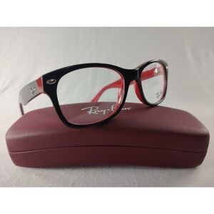 Ray-Ban RB1528 3573‎ Black Red Junior Kids Eyeglass Frames 48mm NWT + Case